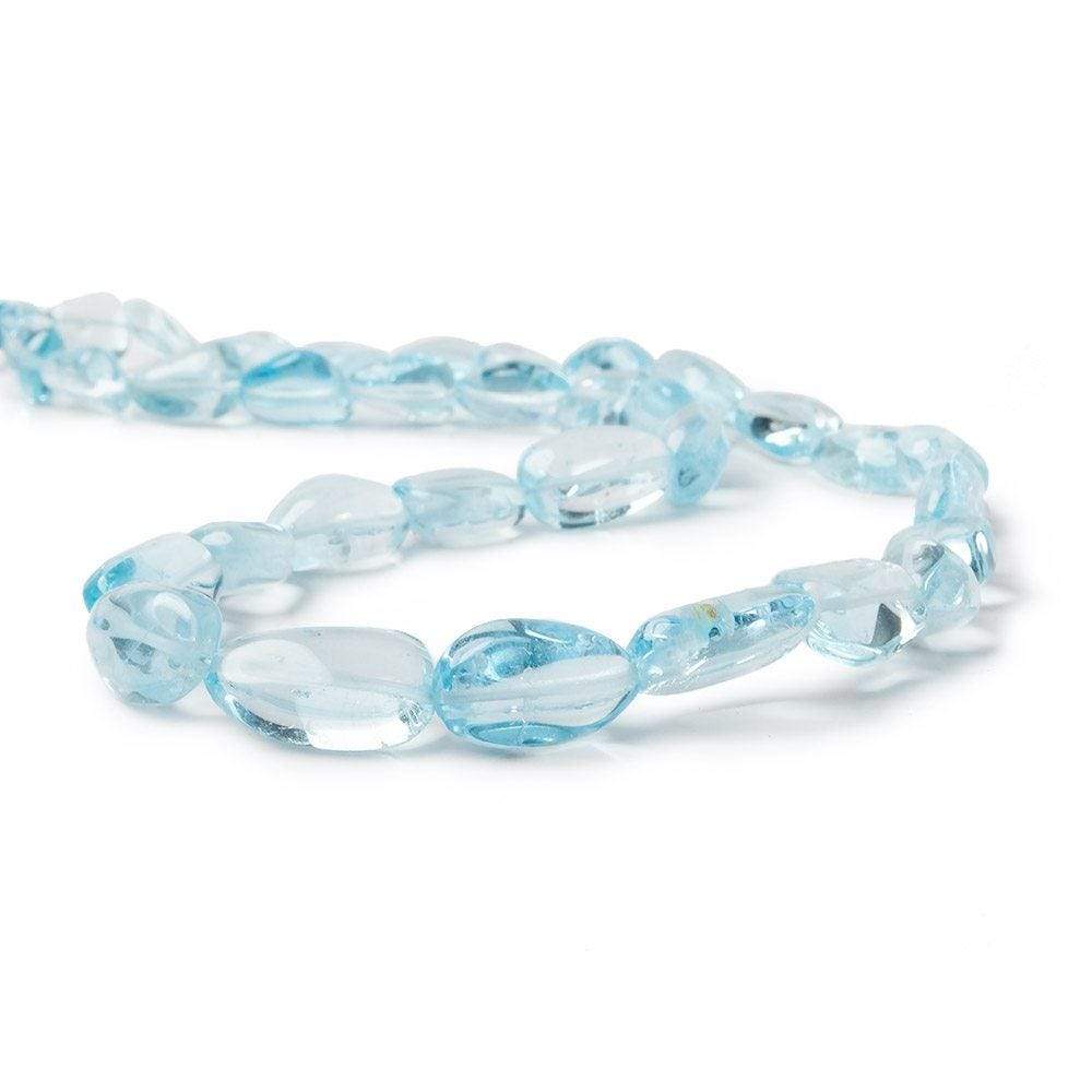10x8-16x7mm Sky Blue Topaz plain nugget beads 16 inch 36 pieces
