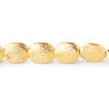 10x8mm 22kt Gold Plated Copper Brushed Oval 8 inch 20 Beads