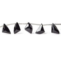 10x9x6-12x9x6mm Black Spinel Top Drill Free Form Beads 8.5 inch 16 pieces A