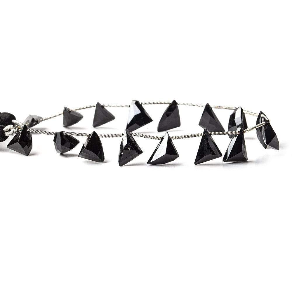 10x9x6-12x9x6mm Black Spinel Top Drill Free Form Beads 8.5 inch 16 pieces A