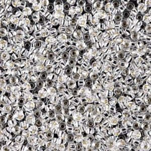 Miyuki 11-1    11/0 Silver Lined Transparent Crystal Seed Beads - 5 or 10 gm