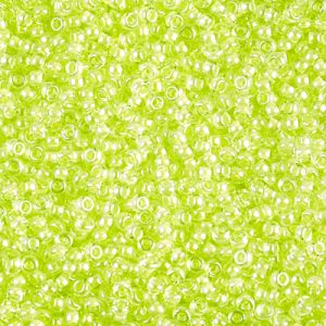 Miyuki 11-1119   11/0 Luminous Limeade Lined Crystal Seed Beads - 5 or 10 gm