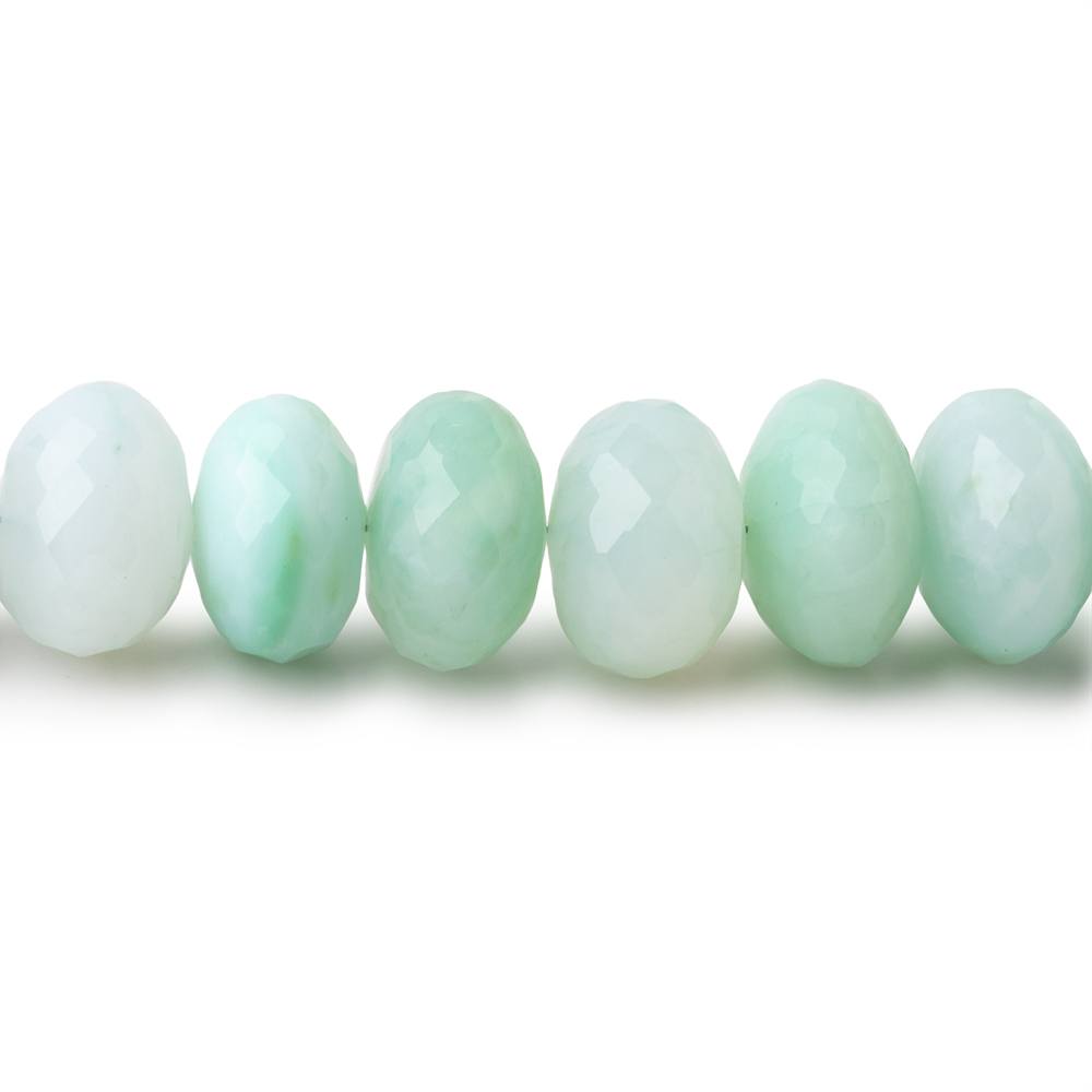 11-12mm Blue Peruvian Opal Faceted Rondelle Beads 16 inch 54 pieces