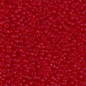 Miyuki 11-141F   11/0 Matte Transparent Ruby Red Seed Beads - 5 or 10 gm