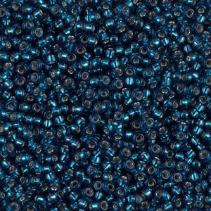 Miyuki 11-1425   11/0 Silver Lined Dyed Transparent Blue Zircon Seed Beads - 5 or 10 gm