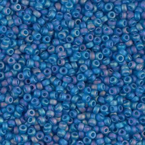 Miyuki 11-149FR   11/0 Matte Transparent Capri AB Glass Seed Beads - 5 or 10 gm