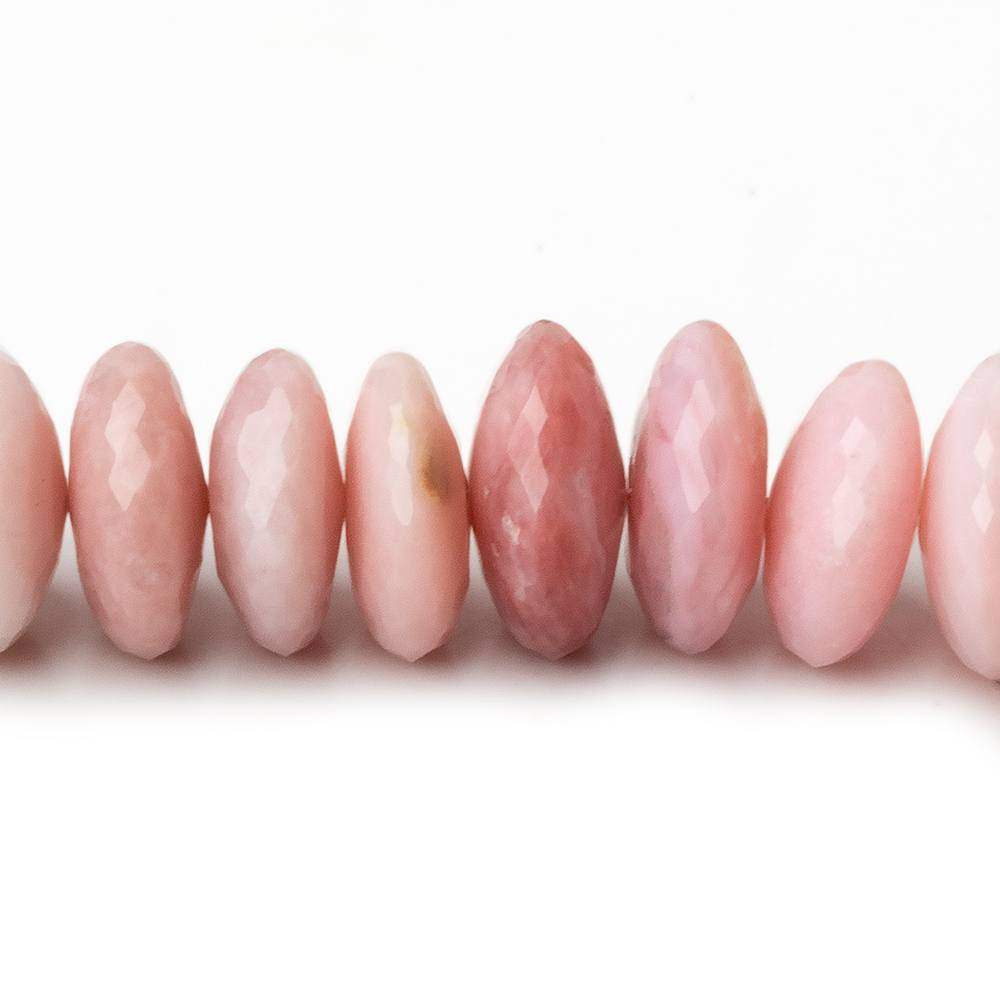 11-14mm Pink Peruvian Opal German Faceted Rondelle Beads 17.5 inch 78 pcs AA