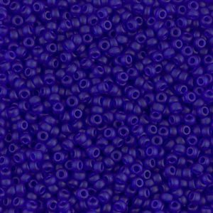 Miyuki 11-151F   11/0 Matte Transparent Cobalt Blue Seed Beads - 5 or 10 gm