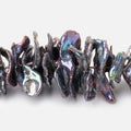 11-27mm Peacock Center Drill Ultra Keshi Freshwater Pearls 16 inch 120 Beads