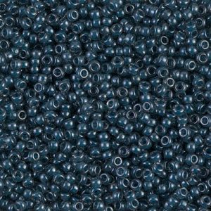 Miyuki 11-390  11/0 Transparent Steel Blue Luster Seed Beads - 5 or 10 gm