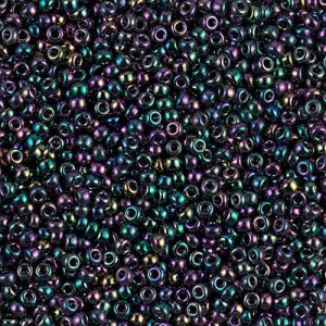 Miyuki 11-455D   11/0 Metallic Purple / Green Iris Seed Beads - 5 or 10 gm