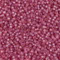 Miyuki 11-645   11/0 Silver Lined Outside Dyed Dark Rose Alabaster Seed Beads - 5 or 10 gm