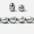11.5x9-13.5x10.5mm Light Chambray Blue Baroque 2.5mm large hole Pearls 32 pcs