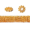 11mm 22kt Gold plated Daisy Spacer Beads 8 inch 100 pieces