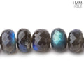 9.5mm Labradorite Faceted Rondelle Beads 8.5 inch 38 pieces AAA 1mm Hole
