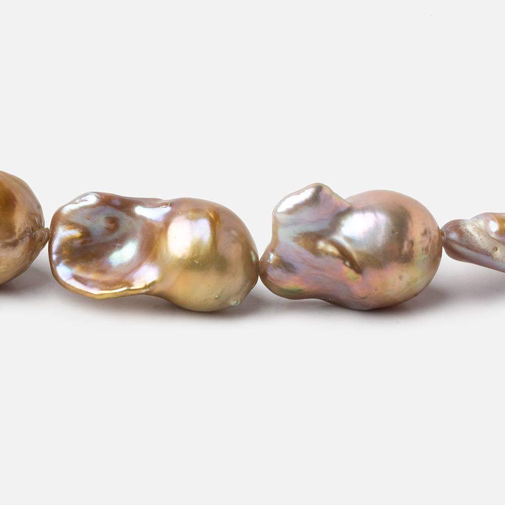 11mm Tri Color Ultra Baroque Freshwater Pearls 16.5 inch 21 pieces