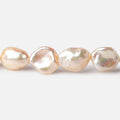 11x10-16x12mm Rich Cream Rose' Keshi Straight Drilled Freshwater Pearls 16 inch 30 pcs AA