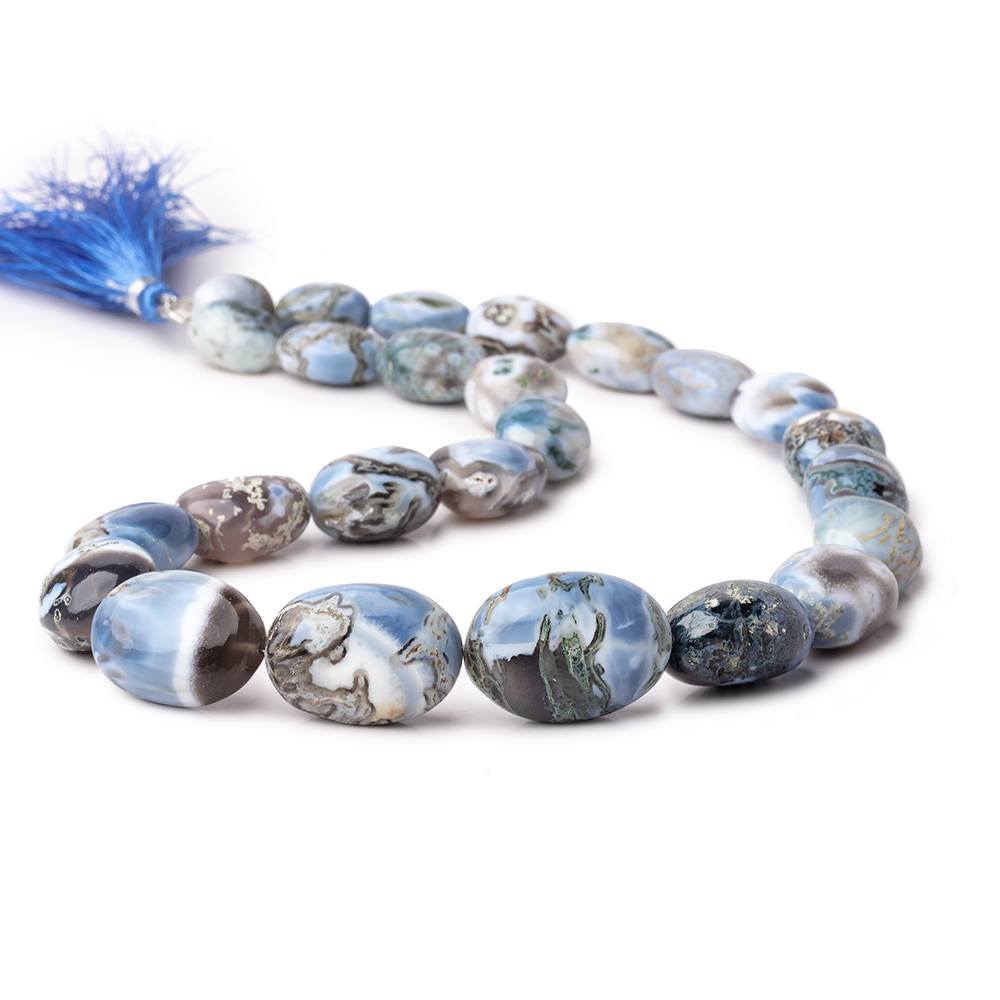 11x10-23x17mm Owyhee Blue Opal Plain Nugget Beads 16 inch 25 pieces AAA