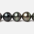 11x10.5-13.5x13mm Multi Color Tahitian Round Saltwater Pearls 16 inch 35 pieces A
