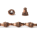11x10mm Antiqued Copper Cone Granulated Design 8 in 18 pcs