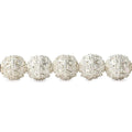 11x10mm Sterling Silver Plated Copper Bead Roval Edwardian 8 inch 20 pcs