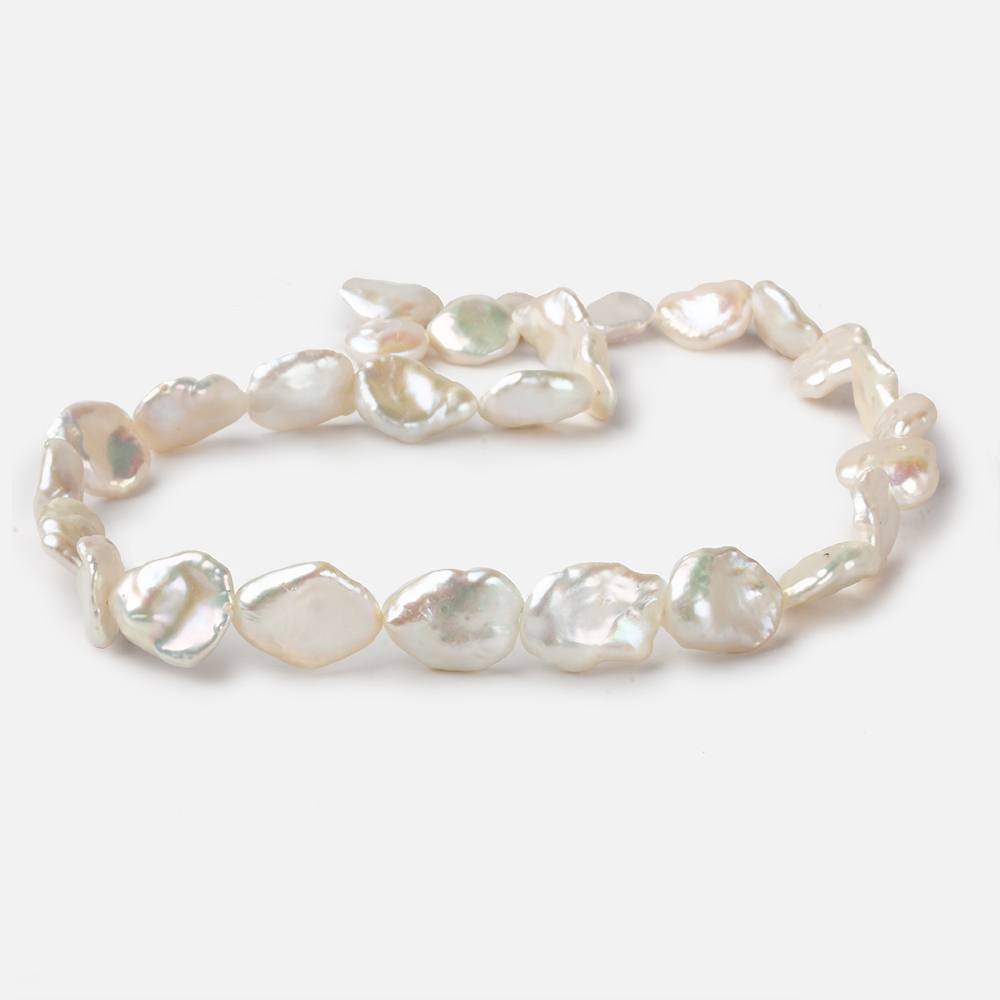 11x11-15x12mm Off White Keshi Freshwater Pearls 16 inch 22 pieces AAA