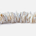 11x12-13x14mm Cream Center Drilled Keshi Freshwater Pearl 16 inch 156 pieces AAA