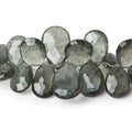 11x7-14x9mm Moss Aquamarine Faceted Pear Beads 8 inch 56 pieces AAA