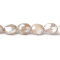 10x8mm Mystic Off White Moonstone faceted ovals 14 inch 26 beads