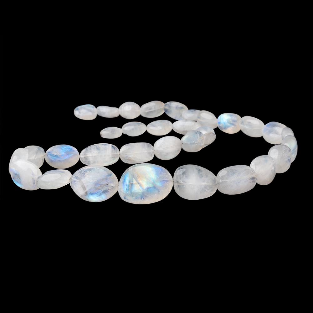 Rainbow Moonstone Carved Plain Nuggets 20 inches 31 Beads AAA