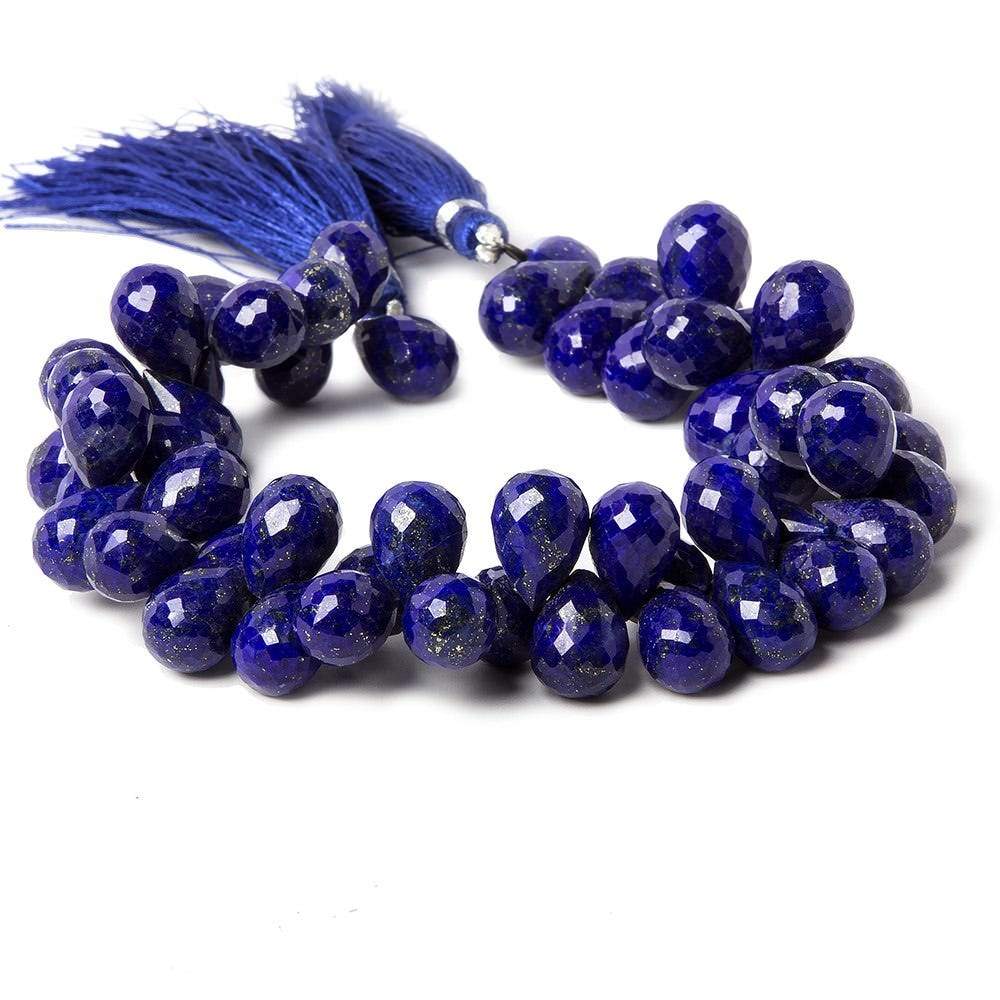 12-13mm Lapis Lazuli Faceted Tear Drop Briolette 8 inch 59 pieces