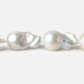 12-13mm White Ultra Baroque Freshwater Pearls 16.5 inch 17 pieces AA 0.8mm drill hole