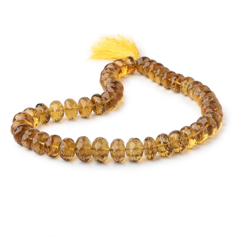 12-14mm Whiskey Quartz faceted rondelles 15 inches 45 Beads AAA Grade