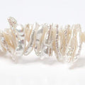 12-19mm Cream Biwa Top Drilled Freshwater Pearls 15 inch 150 pieces