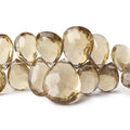 12-24mm Dark Lemon Quartz Faceted Pear Beads 10 inch 66 pieces