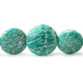 12-26mm Russian Amazonite Side Drilled Coin Beads 7 inch 9 pieces
