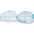 12.5x11-24x18mm Sky Blue Topaz Concave Faceted Nuggets 8 inch 11pcs