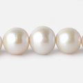 12-15mm White Round Freshwater Pearl 16.5 inch 32 pieces A