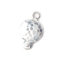 12mm Sterling Silver Box Clasp Round Hammered Design 1 piece
