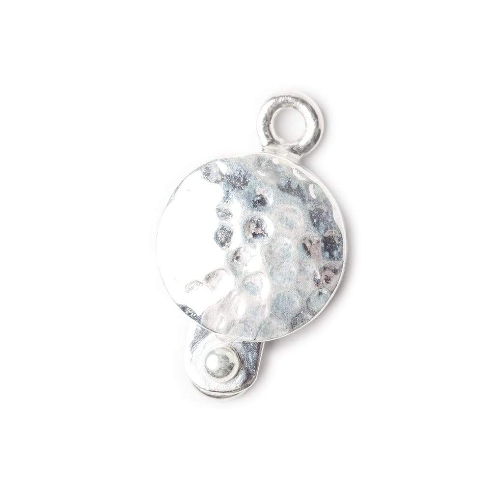 12mm Sterling Silver Box Clasp Round Hammered Design 1 piece