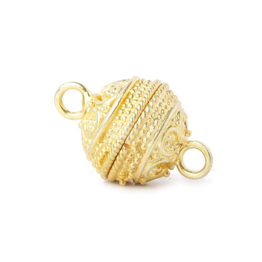 12mm Vermeil Magnetic Clasp Persian Miligrain Design 1 piece