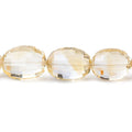 18x12-20x15mm Citrine Checkerboard Faceted Oval Beads 17 inch 25 pieces