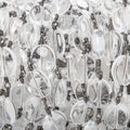 12x10mm Crystal Quartz plain oval Black Gold Chain by the foot 16 pieces