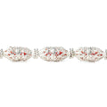 12x10mm Silver Plated Copper Filigree Cone 8 inch 18 Beads