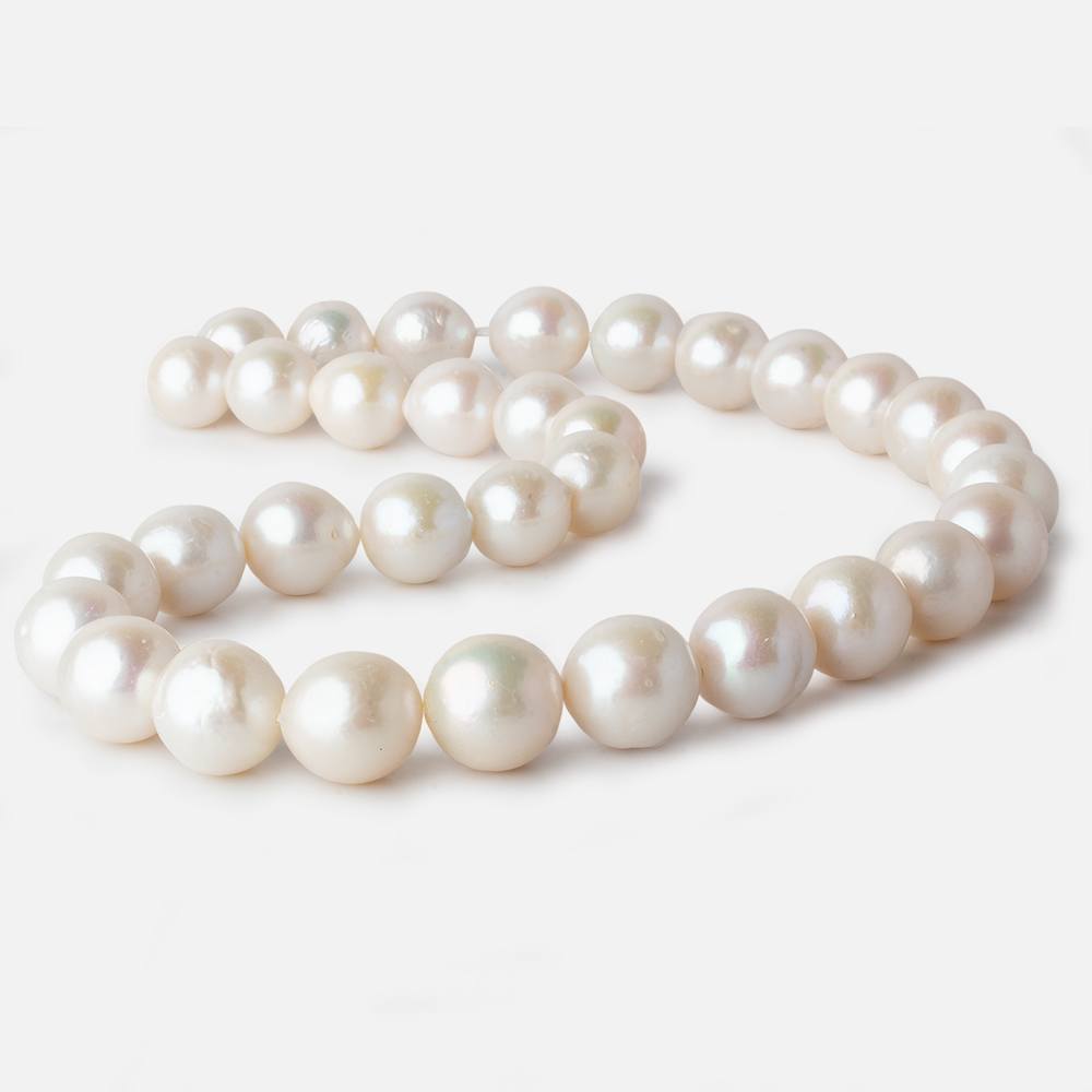 12x11-14.5x15mm Off White Near Round Freshwater Pearl 17 inch 33 pieces A