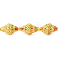 12x12mm 22kt Gold Plated Copper Victorian with Scalloped Edge Cone 8 inch 20 pieces