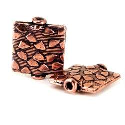 12x12mm Antiqued Copper Square Cobblestone *DISCONTINUED*