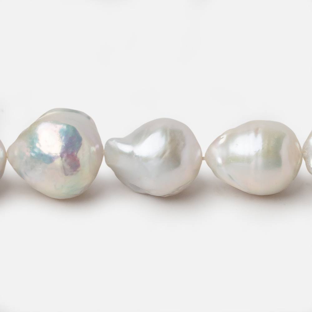 12x13-14x16mm Off White Ultra Baroque Freshwater Pearl 16 inch 29 pieces A