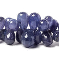 12x6-17x6mm Tanzanite plain tear drop beads 9.5 inch 72 pieces  AA grade