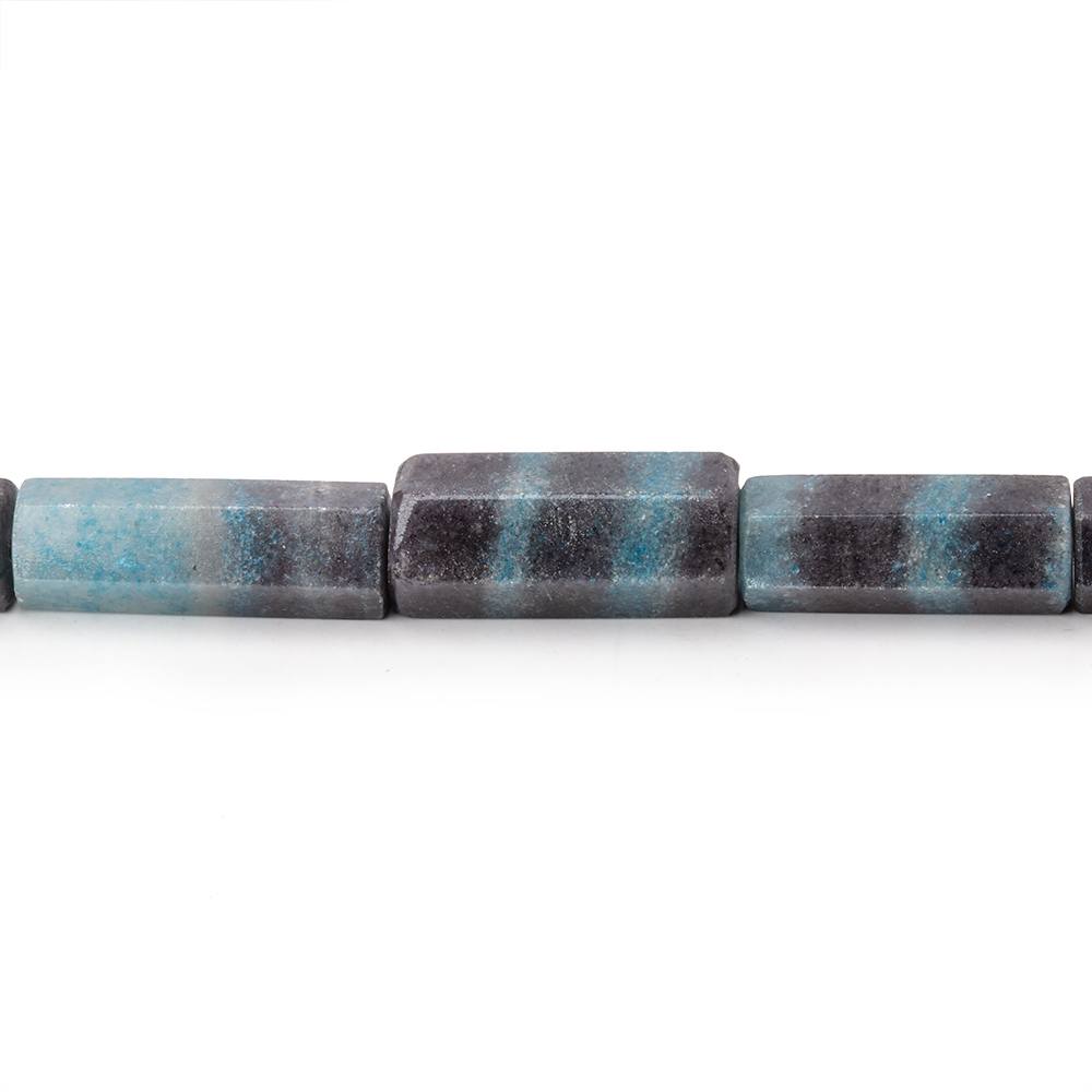 12x6-25x7mm Rare Paraiba Quartz Faceted Tube Beads 18 inch 23 pieces AAA